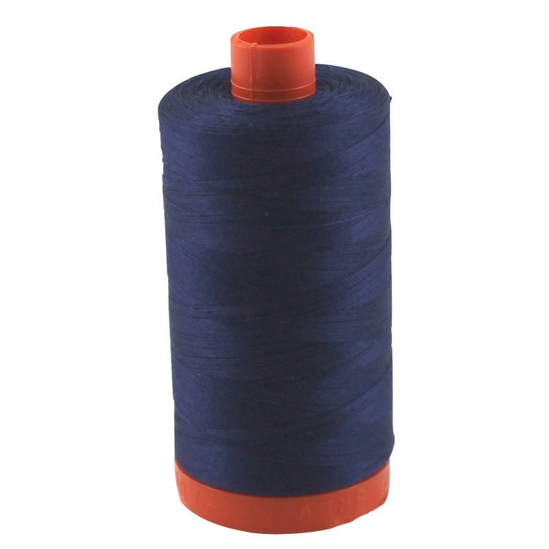 Aurifil Thread 2784 Dark Navy Cotton Mako 50wt Large Spool 1300m