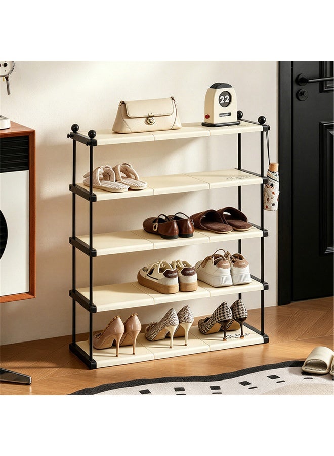 5-Tier Shoe Rack, Freestanding Vertical Shoe Storage Organizer, Large Capacity Shoe Shelves for Entryway and Closet, Easy Assembly and Space-Saving, 73.5*25*83cm (White) - Image 1