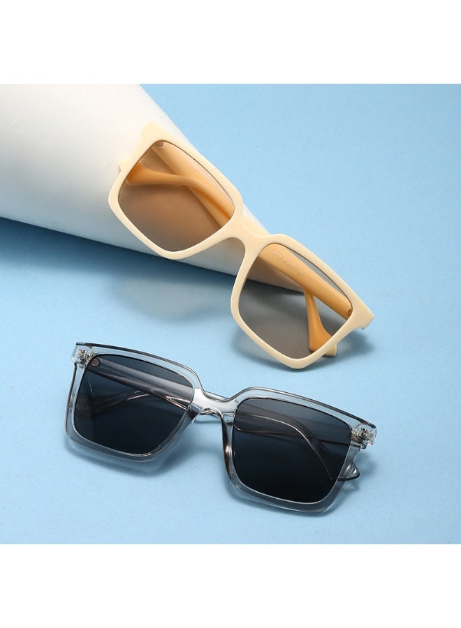 فيل نظارات شمسية مستقطبة للرجال والنساء، نظارات شمسية عصرية مضادة للتوهج، حماية من الأشعة فوق البنفسجية 400، مناسبة للقيادة والصيد والسفر (إطار رمادي شفاف) - Image 4