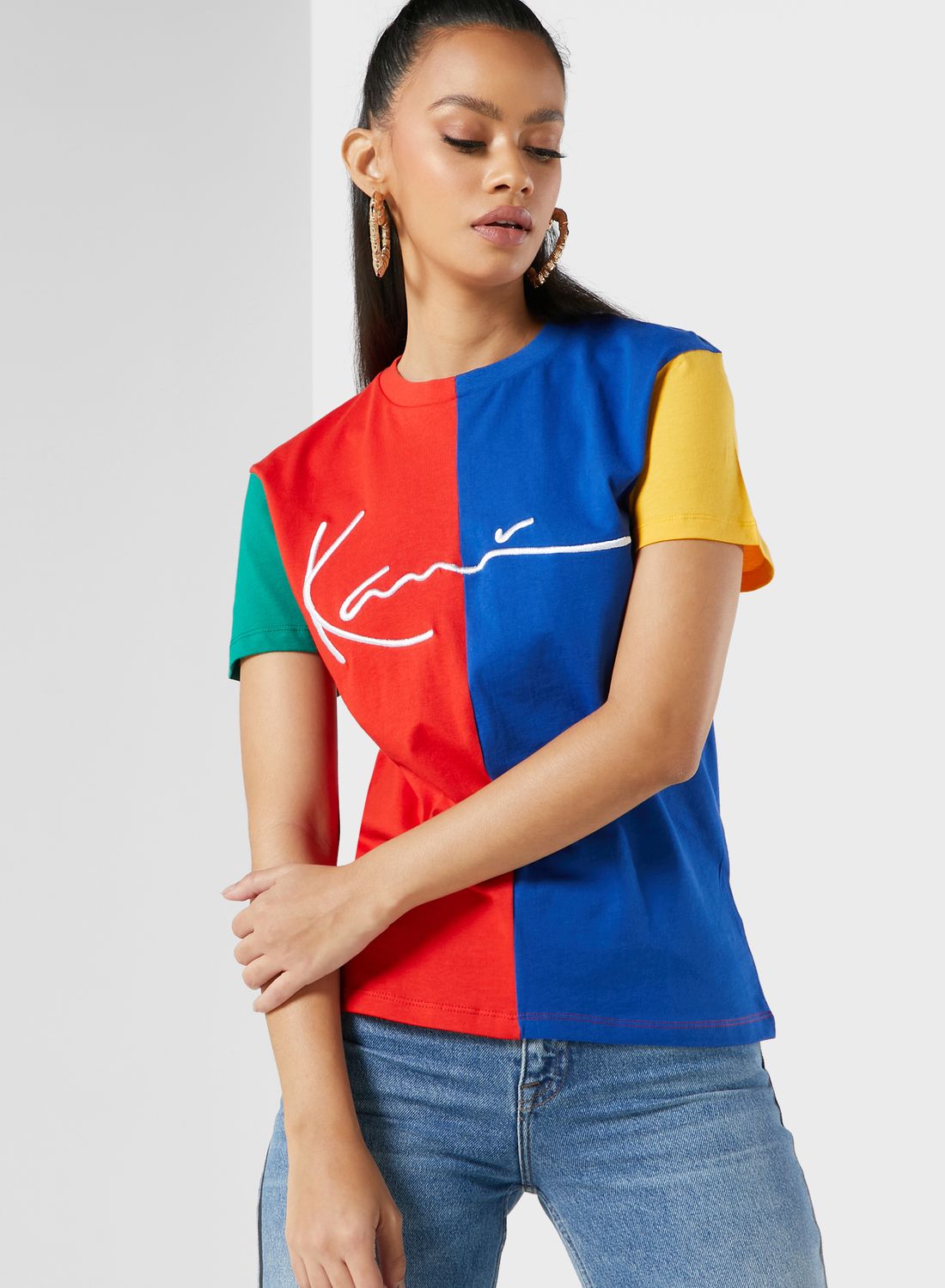 Karl Kani Signature Color Block T-Shirt for Women | Best