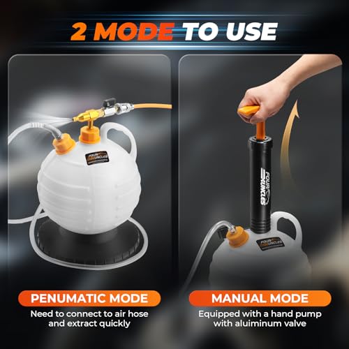 FOUR UNCLES Oil Extractor Pump Fluid Extractor with 59 Main Hose Three 41 Extension Tubes for Oil Change a Hose for Brake Bleeding - Image 3