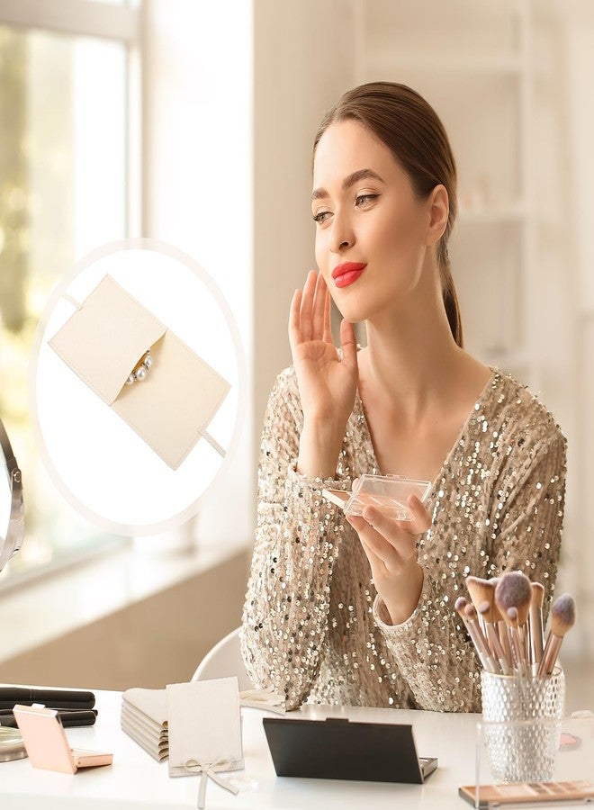 Ymapinc 8PCS Microfiber Jewelry Pouch, 3.15x3.15inch Jewelry Rolls, Luxury Small Gift Bags for Jewelry, Bracelet, Necklace, Earrings, Travel Organizer for Women (White) - Image 5