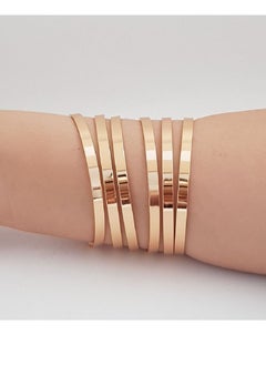 Generic Bracelet Attractive And Luxurious Mirror Scanning  - Chinese Gold - Three pieces  - Image 2