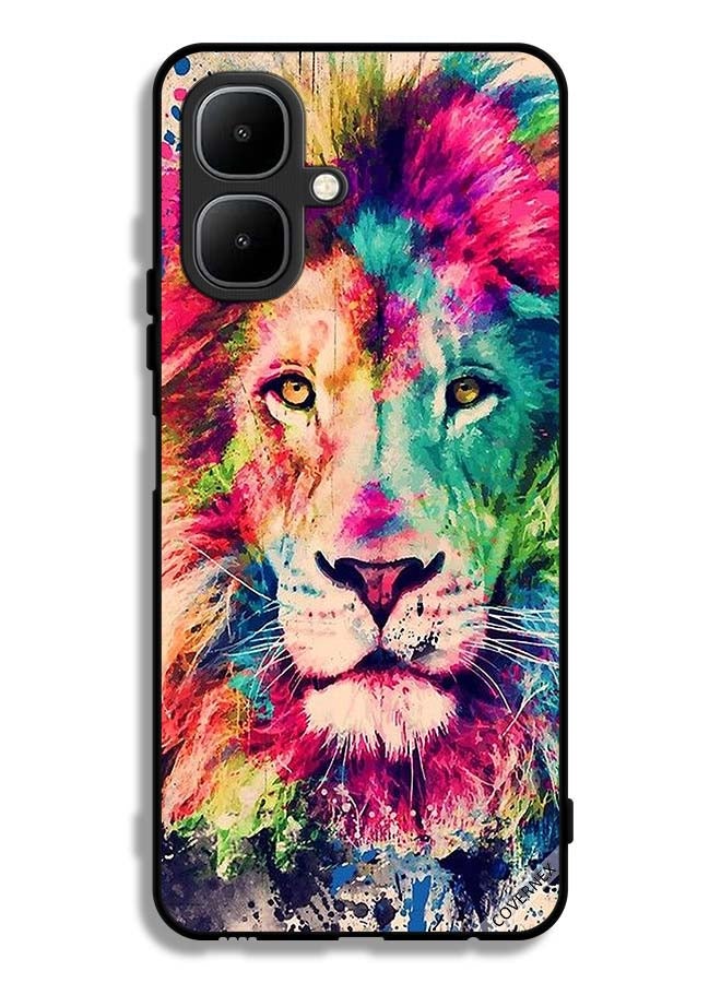 Covernex Tecno Pop 10 Protective Case Cover Lion Paint Art