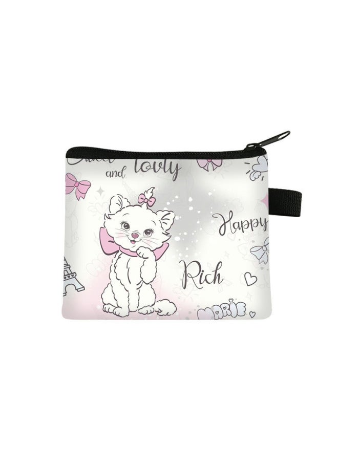 New Mary Cat Coin Purse Cute Mini Storage Pouch Children's Short-style Portable Key Card Holder
