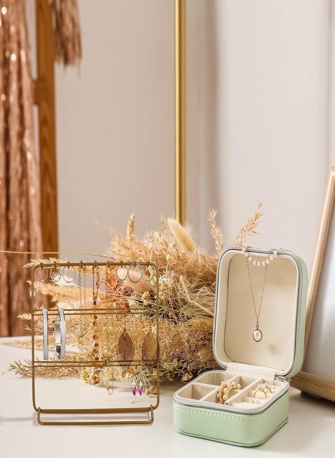 OGFC 56682 Jewellery Stand for Rectangular Earrings, Necklaces, Bracelets, Vertical Jewellery Box, 18 x 20 x 9 cm, Metal - Image 2