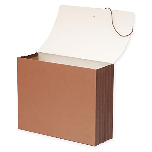 Smead TUFF Wallet, 5-1/4" Expansion, Flap and Cord Closure, Extra Wide Letter Size, Redrope, 10 per Box (71164) - Image 5