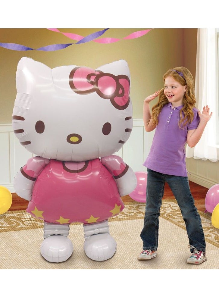 Hello Kitty 116*68 سنتيمتر حجم كبير القط احباط بالون الكرتون حفل زفاف عيد ميلاد الديكور نفخ بالون الهواء  - Image 1