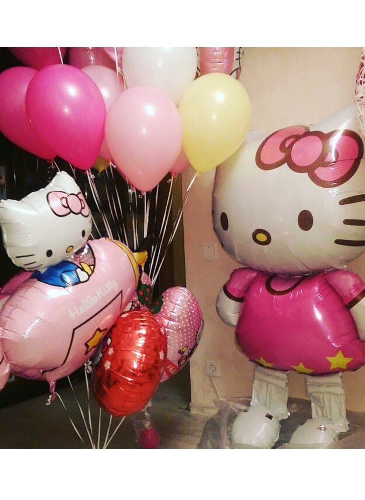 Hello Kitty 116*68 سنتيمتر حجم كبير القط احباط بالون الكرتون حفل زفاف عيد ميلاد الديكور نفخ بالون الهواء  - Image 3