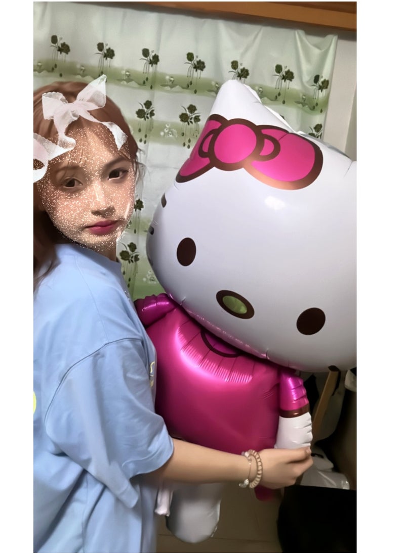 Hello Kitty 116*68 سنتيمتر حجم كبير القط احباط بالون الكرتون حفل زفاف عيد ميلاد الديكور نفخ بالون الهواء  - Image 5
