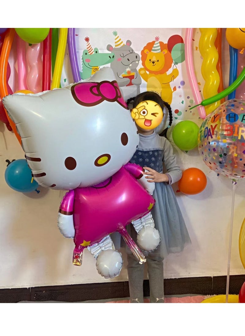 Hello Kitty 116*68 سنتيمتر حجم كبير القط احباط بالون الكرتون حفل زفاف عيد ميلاد الديكور نفخ بالون الهواء  - Image 4