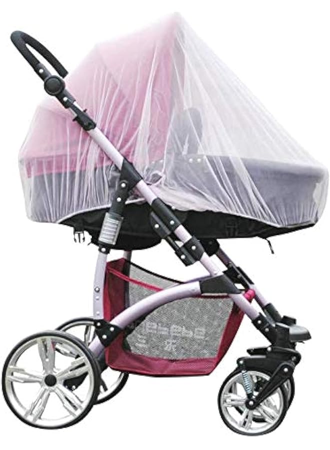 Generic White Baby Trolley Full Cover Mosquito Net