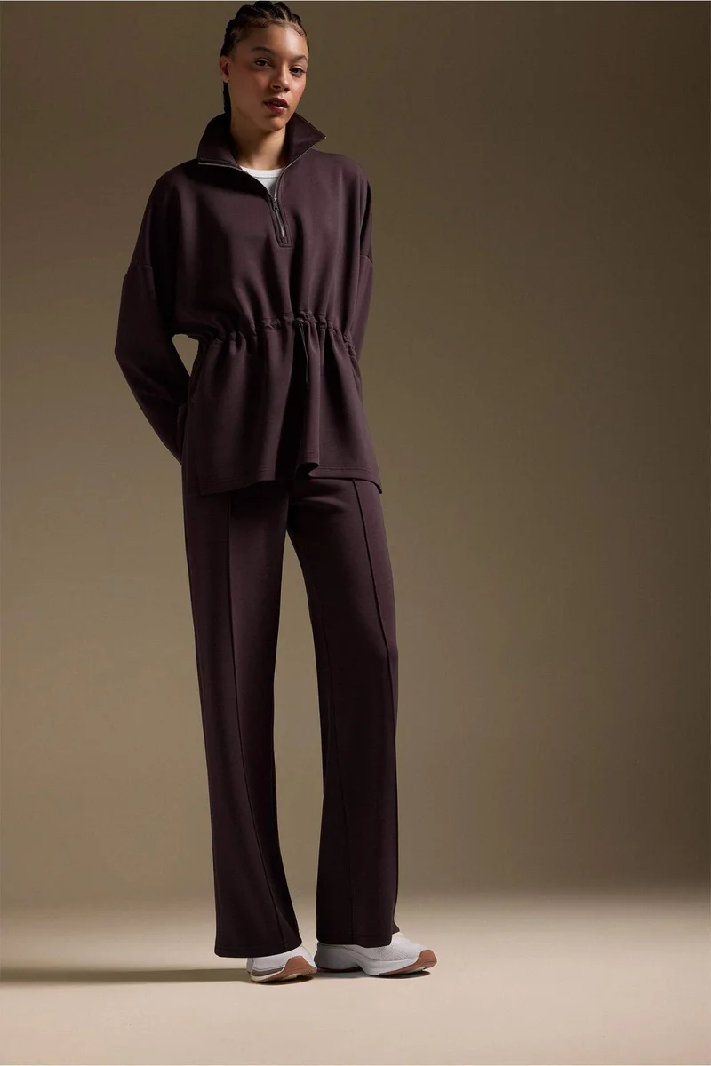 DeFacto Long Fit Stand Collar Modal Sports Sweatshirt
