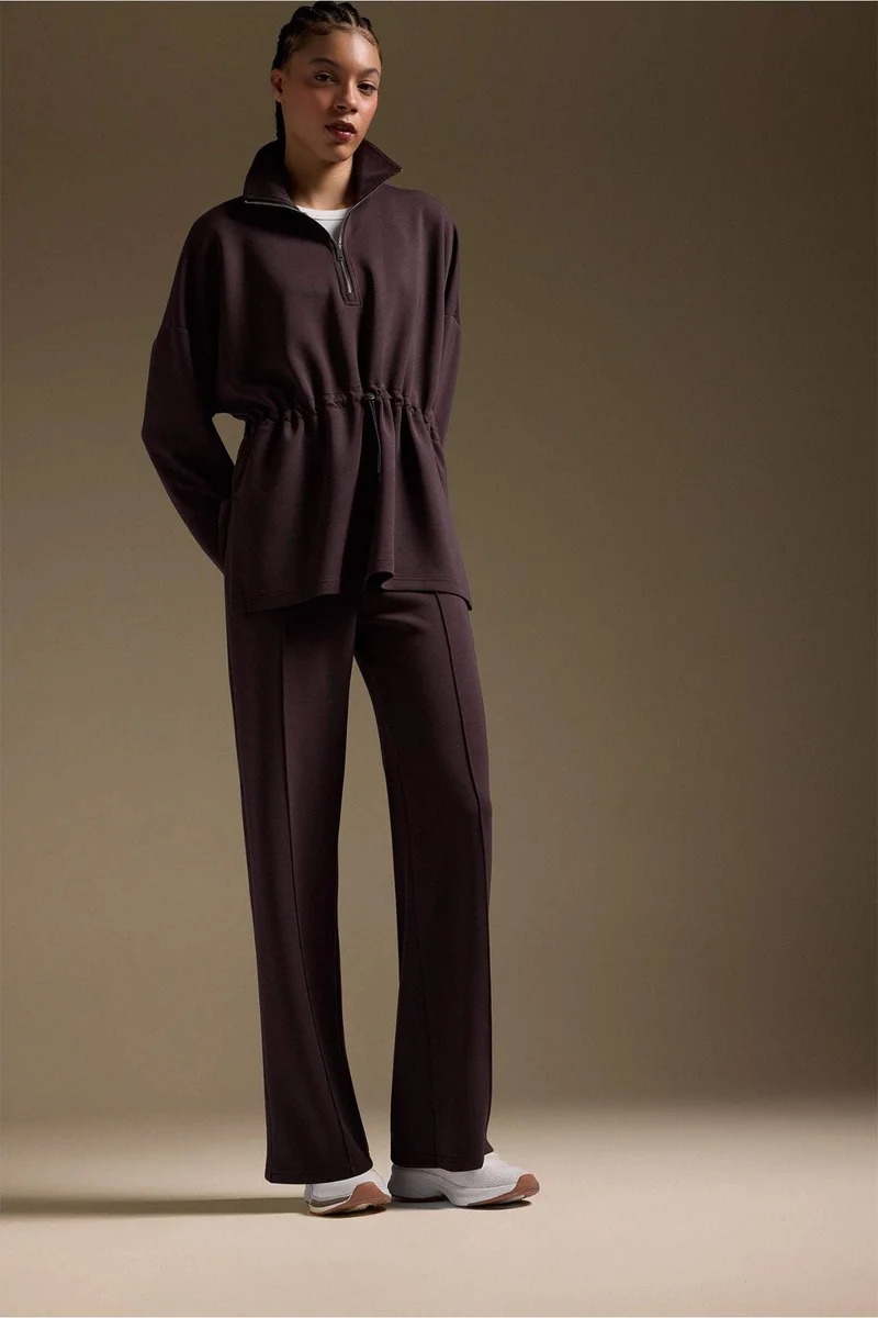 ديفاكتو Long Fit Stand Collar Modal Sports Sweatshirt