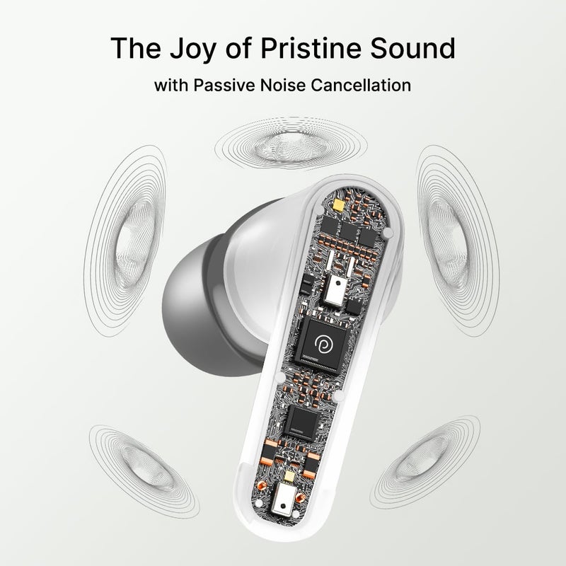 PTron سماعات أذن Bassbuds Astra اللاسلكية بتقنية TWS مع صوت ستيريو، 34 ساعة من وقت التشغيل، مكالمات ستيريو، سماعات بلوتوث V5.3 مع اقتران سريع، تحكم باللمس، مساعد صوتي، شحن Type C ومقاومة للماء IPX4 (أسود) - Image 5