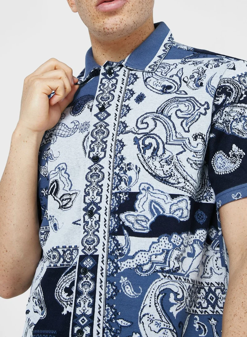 Iconic Printed Regular Fit Shirt