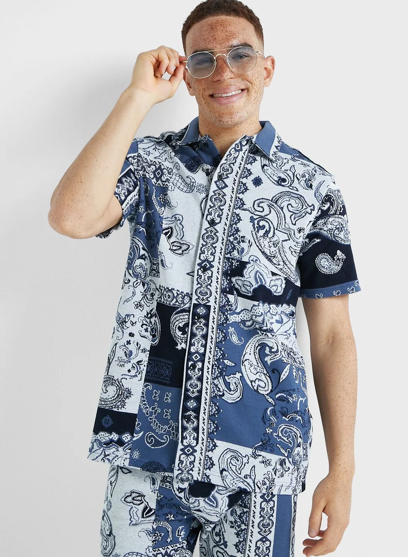 Iconic Printed Regular Fit Shirt