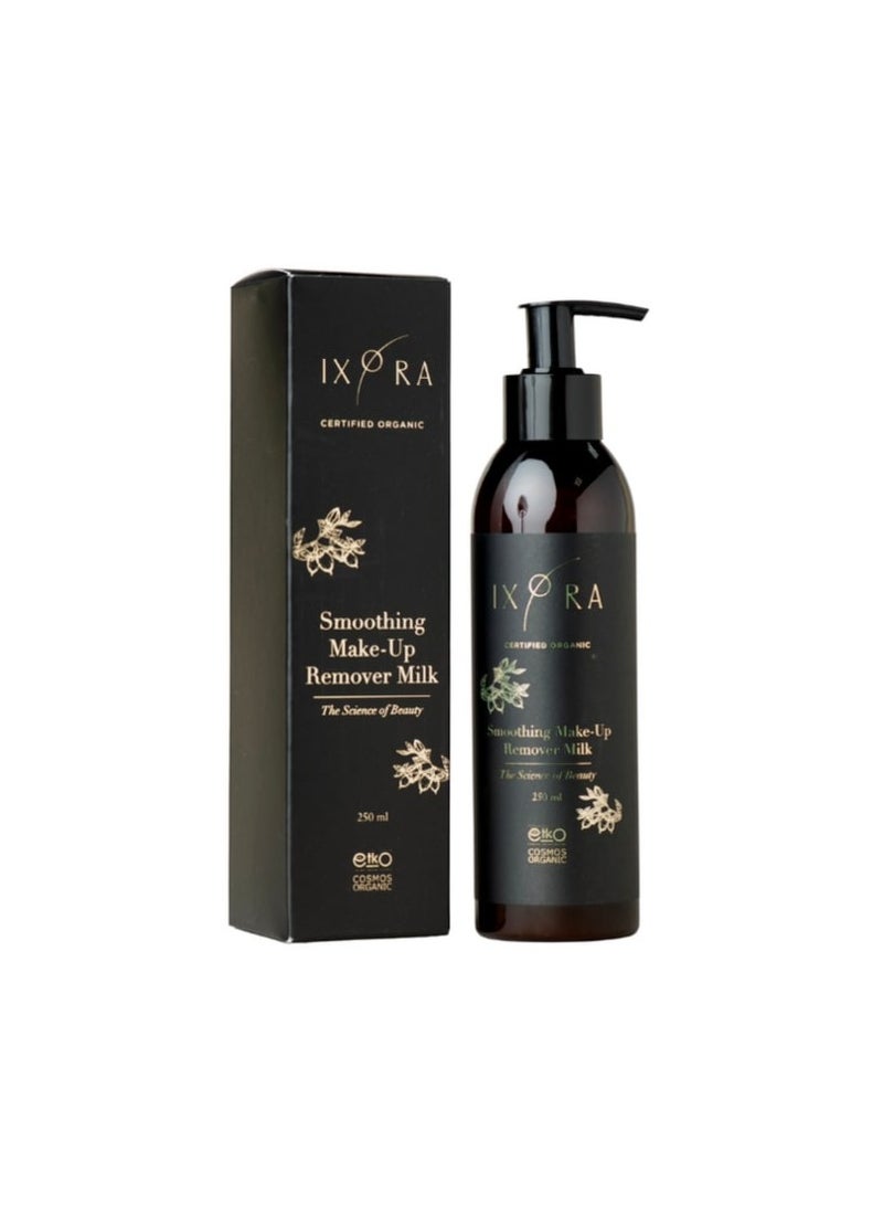 IXORA Organic Make Up Remover Milk - Enriched with Shea Butter - Face & Eye Cleansing makeup remover milk - 250ml - Image 1