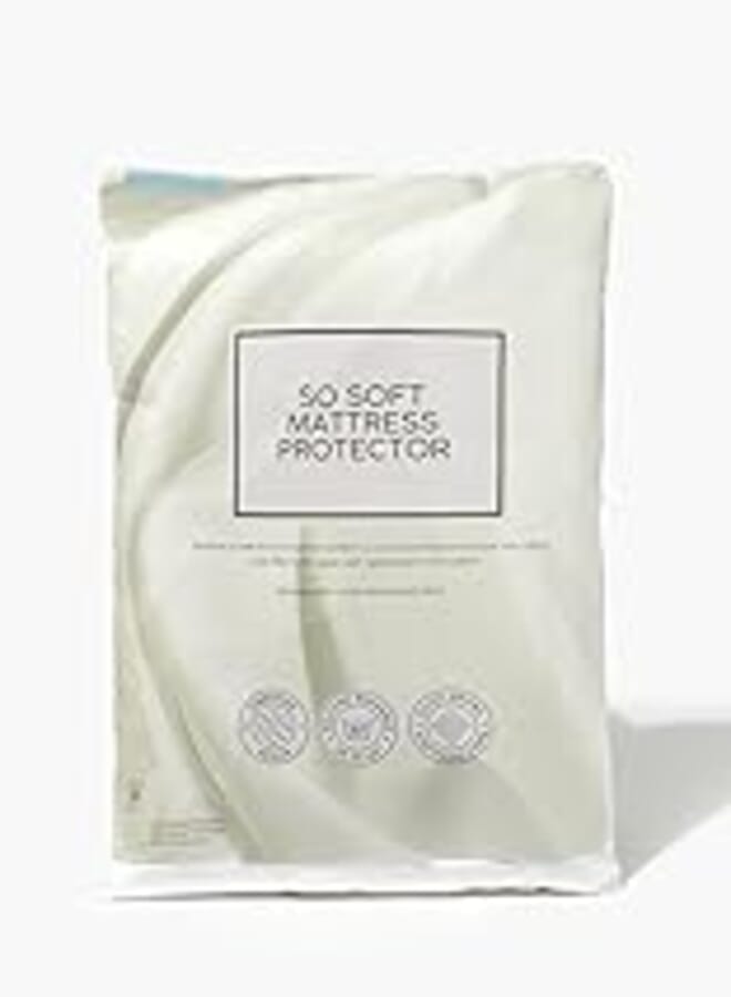 Matalan Matalan Soft Mattress Protector, 135 cm x 200 cm Size, White 