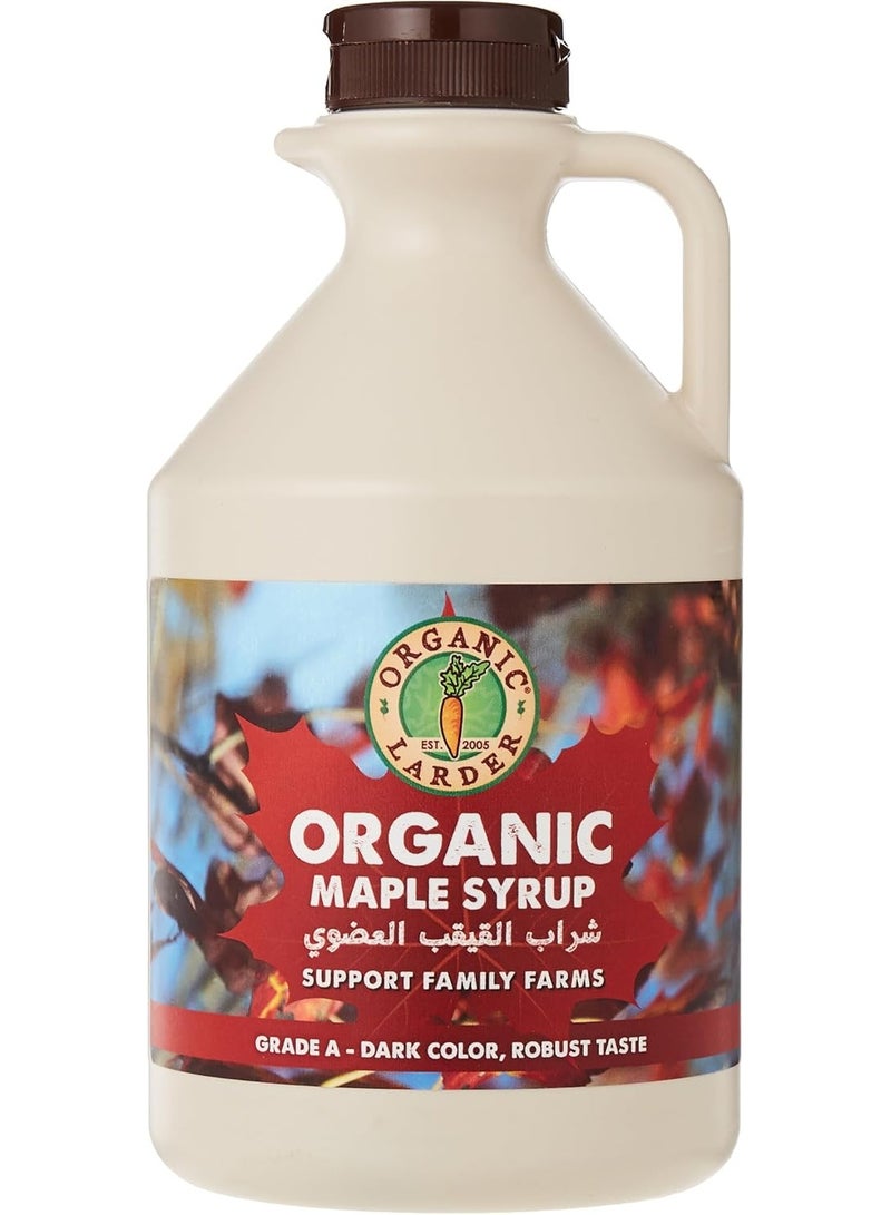 Organic Larder Organic Grade A Dark Maple Syrup Robust Taste 950 ML - Image 1