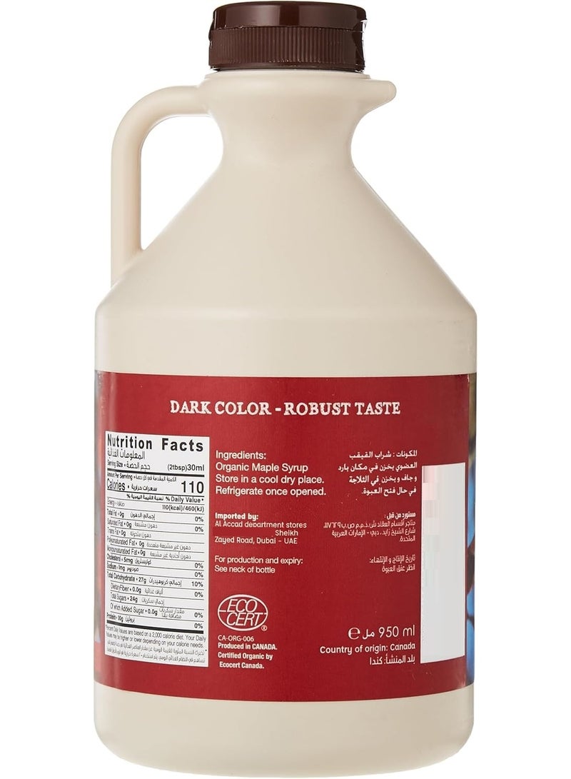Organic Larder Organic Grade A Dark Maple Syrup Robust Taste 950 ML - Image 4