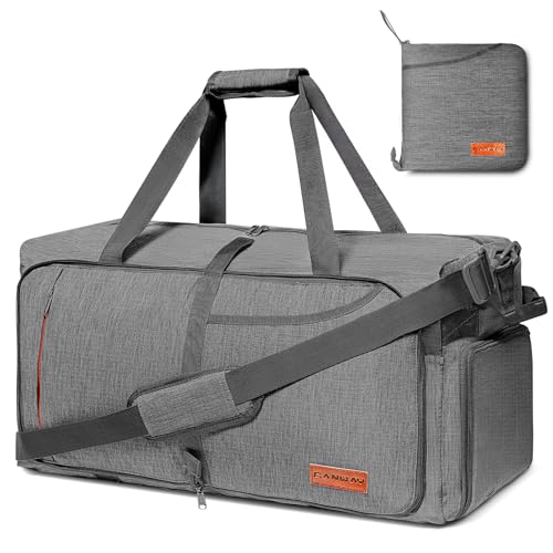 Canway 115L Travel Duffel Bag Foldable Weekender Bag with Shoes Compartment for Men Women Waterproof Tear Resistant - Image 1