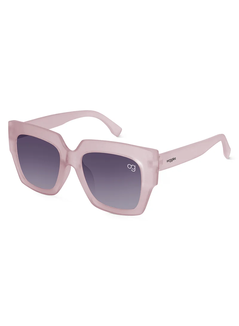 Woggles Blazeon Transparent Pink Square Kids Sunglasses