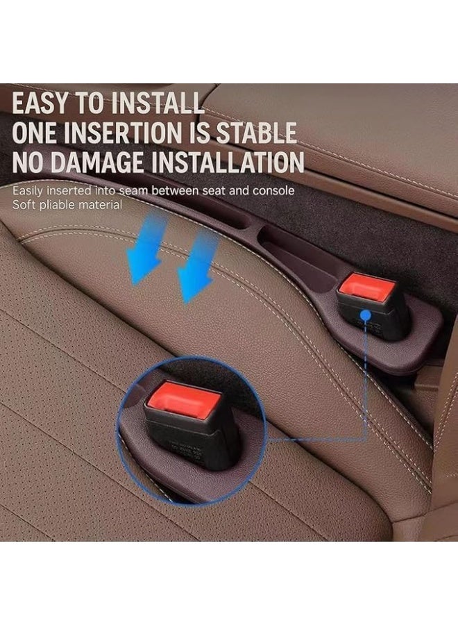 Multi-purpose car seat gap organizer – prevents items from falling and provides extra storage space with a flexible and modern design. - Image 2