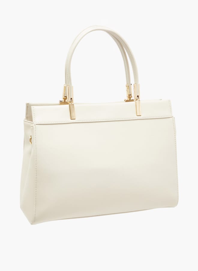 لو كونفورت حقيبة يد نسائية مطرزة بحزام قابل للفصل وإغلاق بسحاب - Image 3