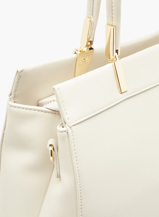 لو كونفورت حقيبة يد نسائية مطرزة بحزام قابل للفصل وإغلاق بسحاب - Image 5