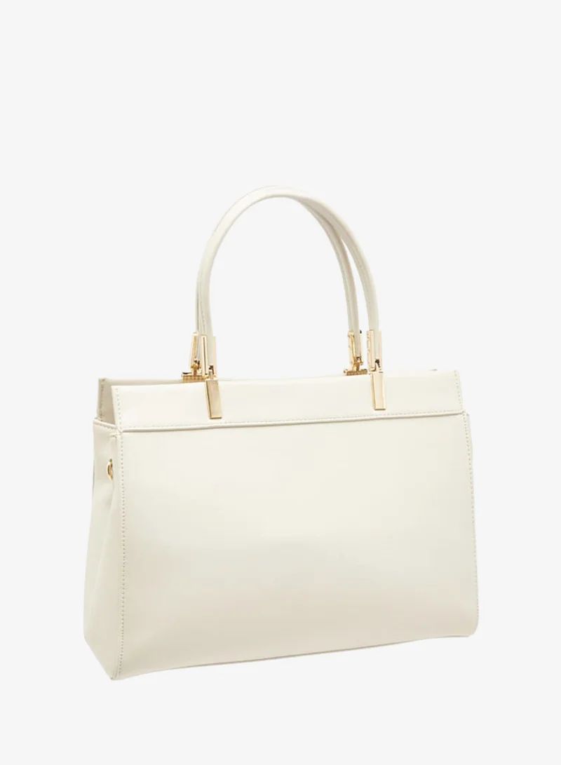 Le Confort  Women Embroidered Tote Bag with Detachable Strap and Zip Closure for Women | Best Price UAE