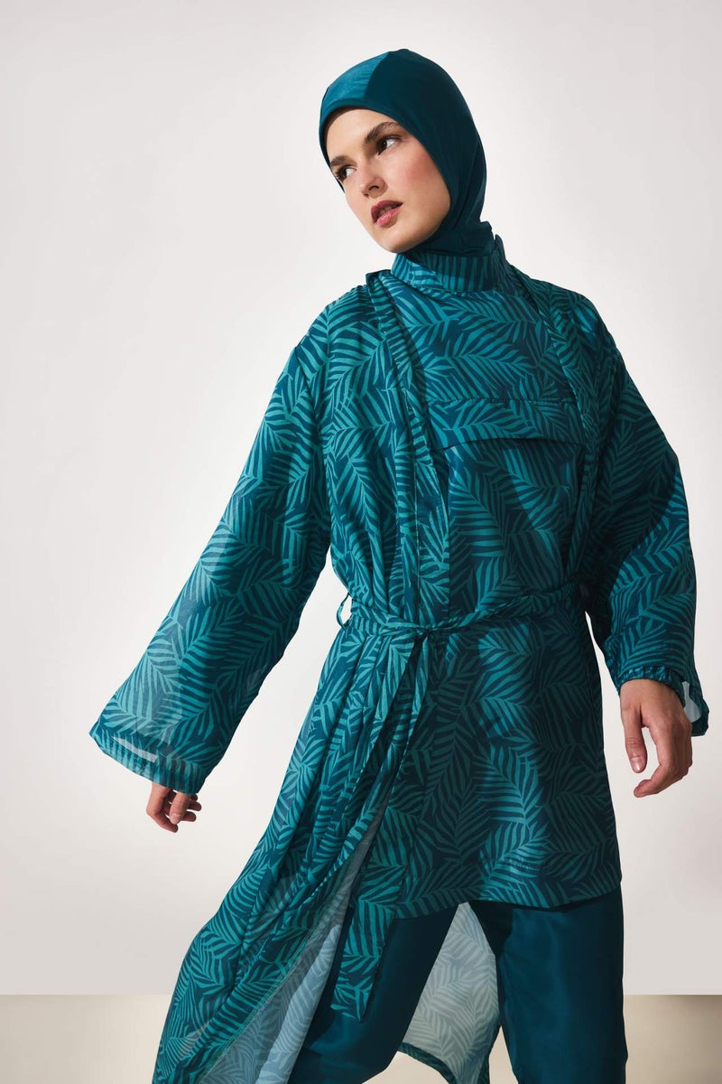 DeFacto Regular Fit Printed 3 Piece Burkini Swimsuit - Image 2