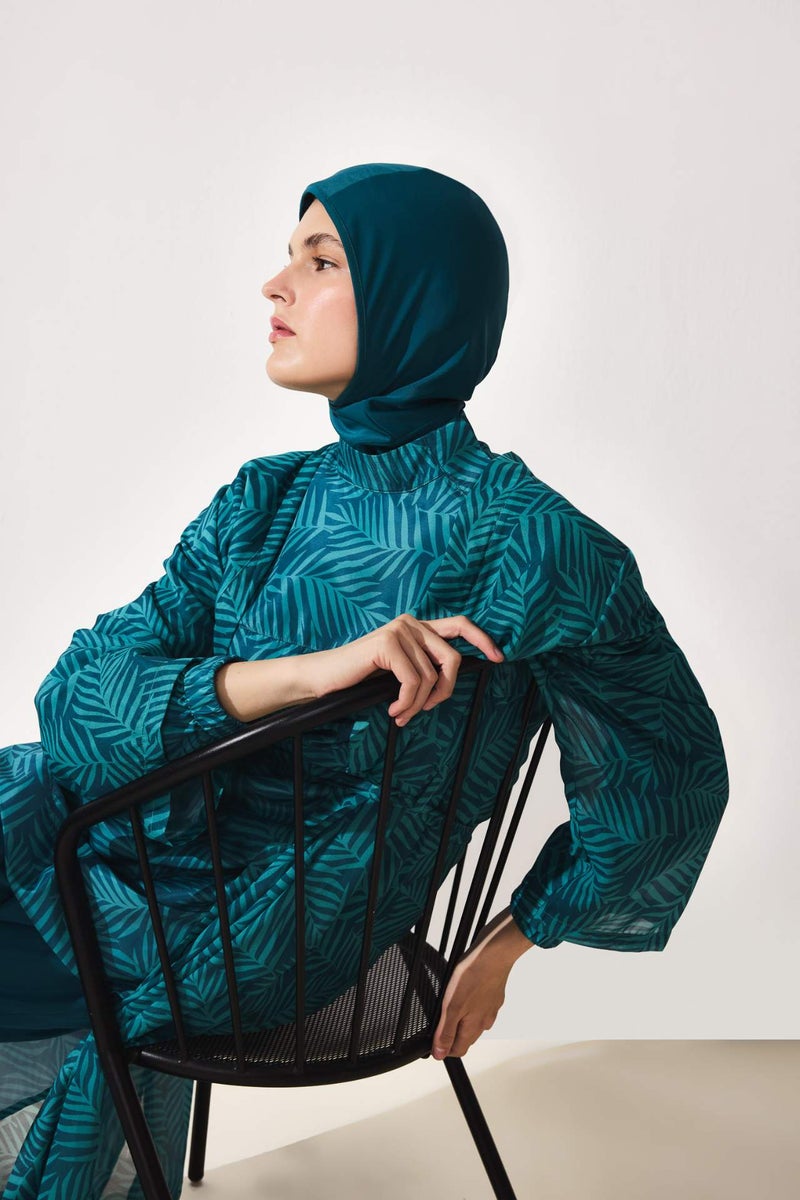 DeFacto Regular Fit Printed 3 Piece Burkini Swimsuit - Image 3