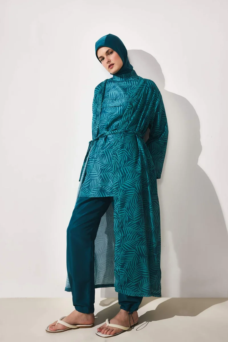 ديفاكتو Regular Fit Printed 3 Piece Burkini Swimsuit