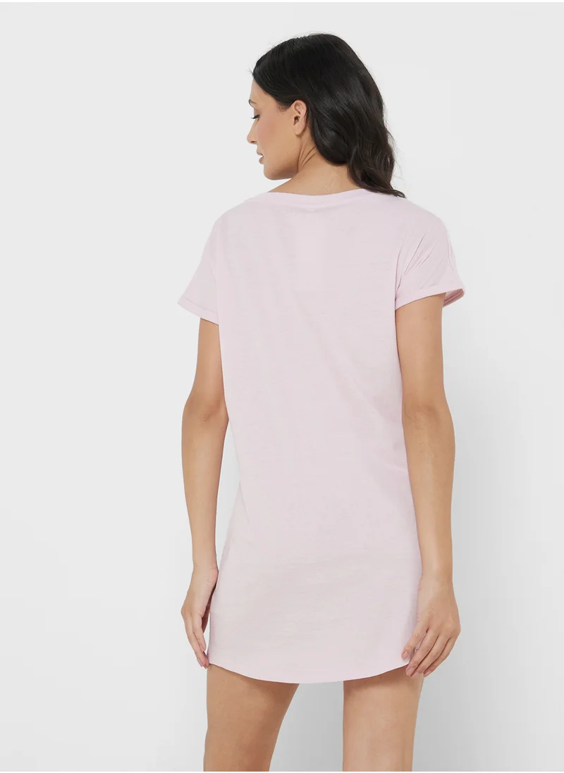 هانك مولر Nightie Caps R-Neck  t-shirt