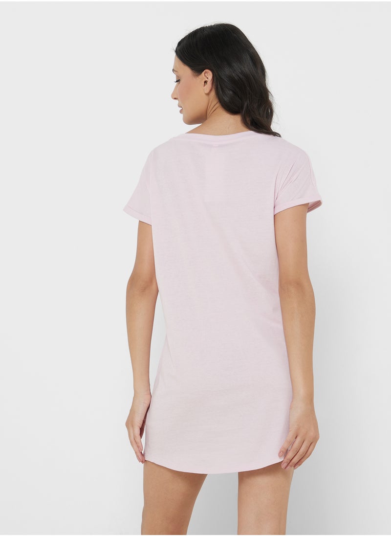 hunkemoller - Nightie Caps R-Neck  t-shirt - Image 1