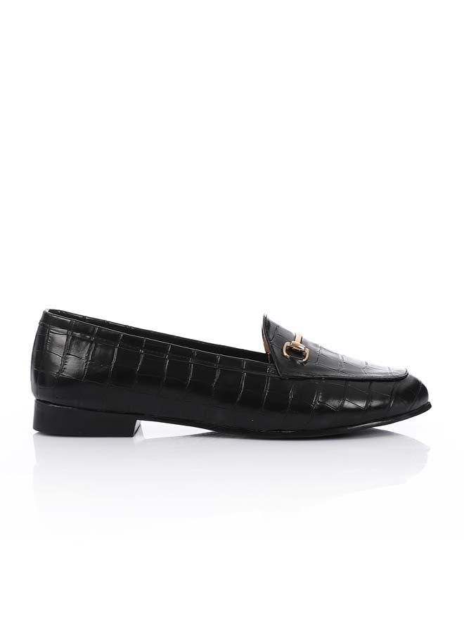 Ice club Black Croc-Effect Leather Ballets