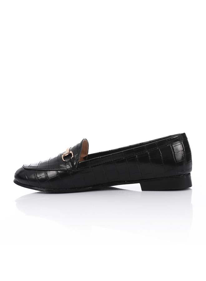 Ice club Black Croc-Effect Leather Ballets
