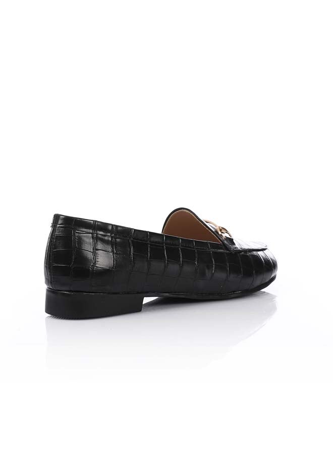 Ice club Black Croc-Effect Leather Ballets