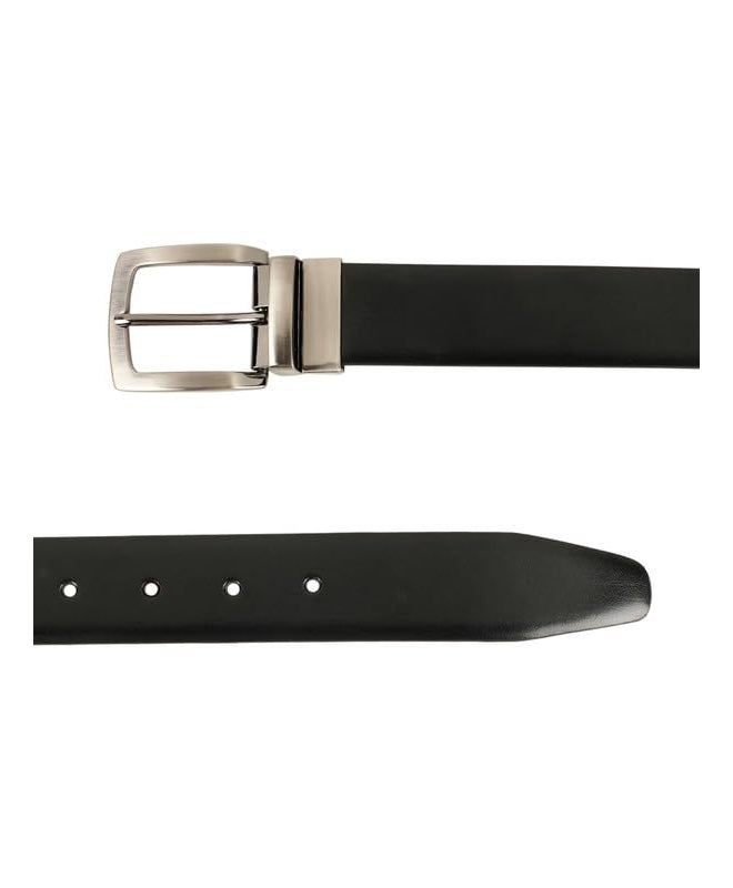 ZEVORA Reversible Vegan Leather Belt for Men - Black & Brown, 2-in-1 Formal/Casual Design, Premium Chrome Buckle, Ideal Gift for Birthdays & Anniversaries Rakhi set for brother - Image 3
