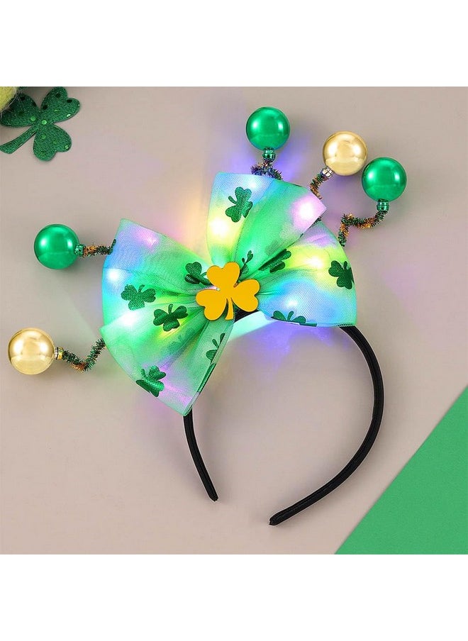 Light Up St Patricks Headband Green Bow Headbands Irish Hairband Shamrock Hair Accessories For Women - pzsku/Z80654F4EEABF0E12C391Z/45/_/1735566964/45018981-6bb2-4a48-8d3e-9e6972d1b9df