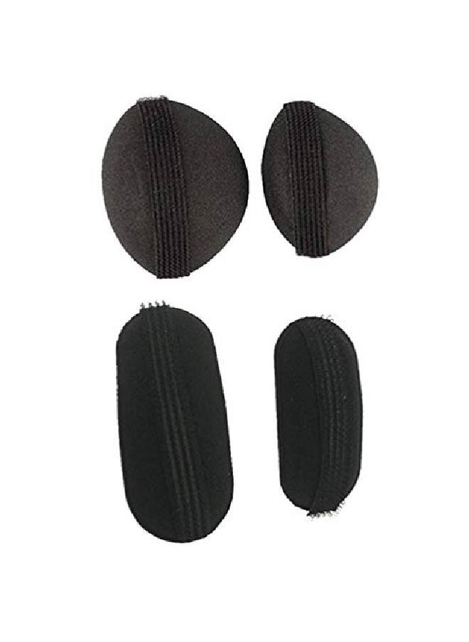 Teensery - 4 Pcs Black Bump It Up Volume Hair Base Styling Insert Tool Hair Clip Volume Padding Bun Updo Hair Bun Maker Hair Accessories For Women Girls - Image 1