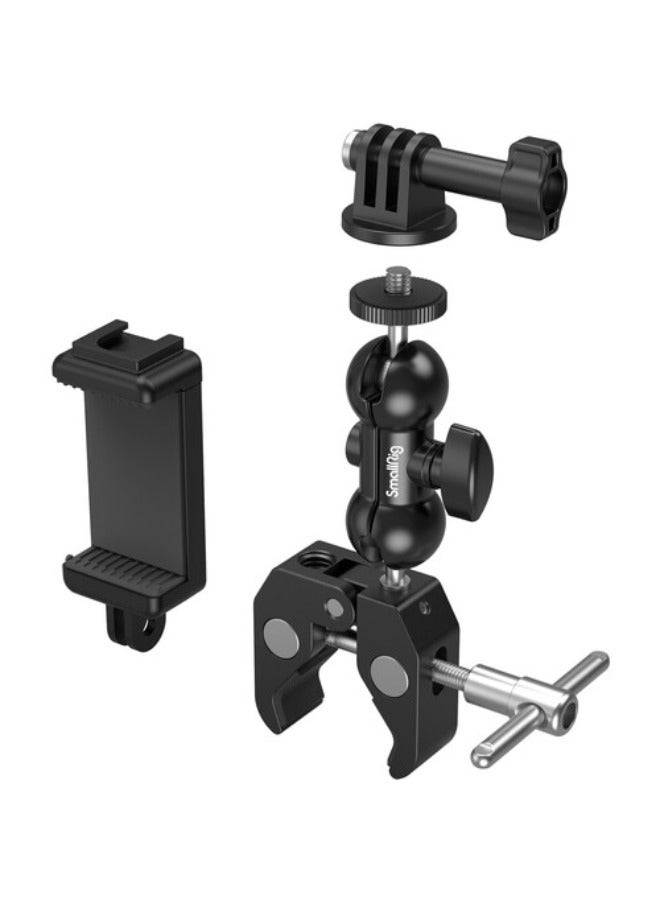 SMALLRIG Crab-Shaped Super Clamp With Ball Head Magic Arm, Action Mount & Phone Holder Kit - Image 1