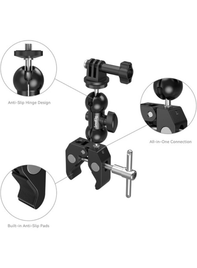 SMALLRIG Crab-Shaped Super Clamp With Ball Head Magic Arm, Action Mount & Phone Holder Kit - Image 5