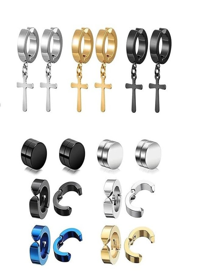 CResha Magnetic Non-Piercing 316L Stainless Steel Studs Earrings for Men | Women | Boys | Girls - Image 1