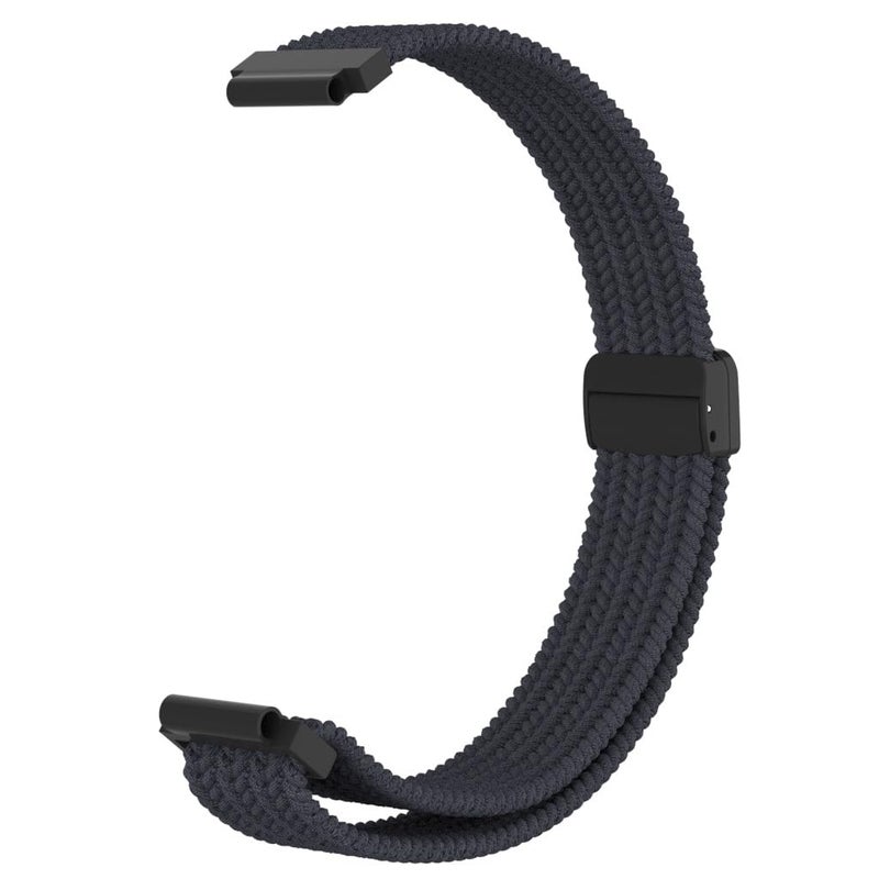 C2D JOY Braided Nylon Strap Compatible with Garmin Forerunner 965/955 and Approach S62/S70 Replacement Watchband Magnetic Sport Nylon band- Black - Image 1