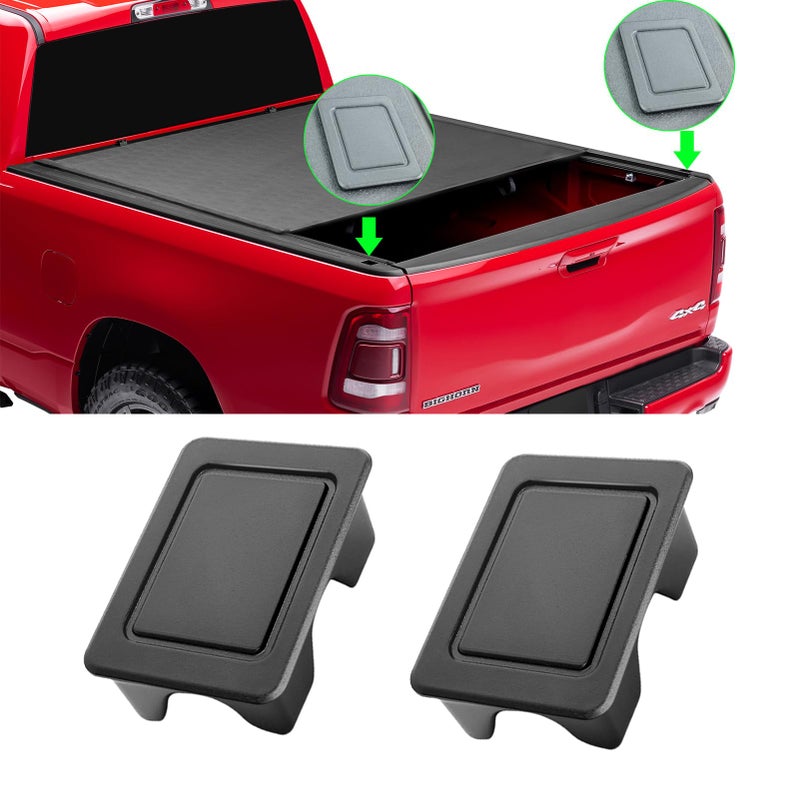 Moonlinks Bed Rail Stake Pocket Covers Compatible with Dodge Ram 1500 2500 3500 20092018Rear Truck Tonneau Covers Stake Holes Caps Plugs 2 PCS
