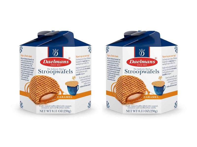 DAELMANS Stroopwafels, Dutch Waffles Soft Toasted, 2 Pack Assortment, Caramel, Office Snack, Kosher Dairy, Authentic Made In Holland, 8 Stroopwafels Per Box (2 Pack) - Image 1