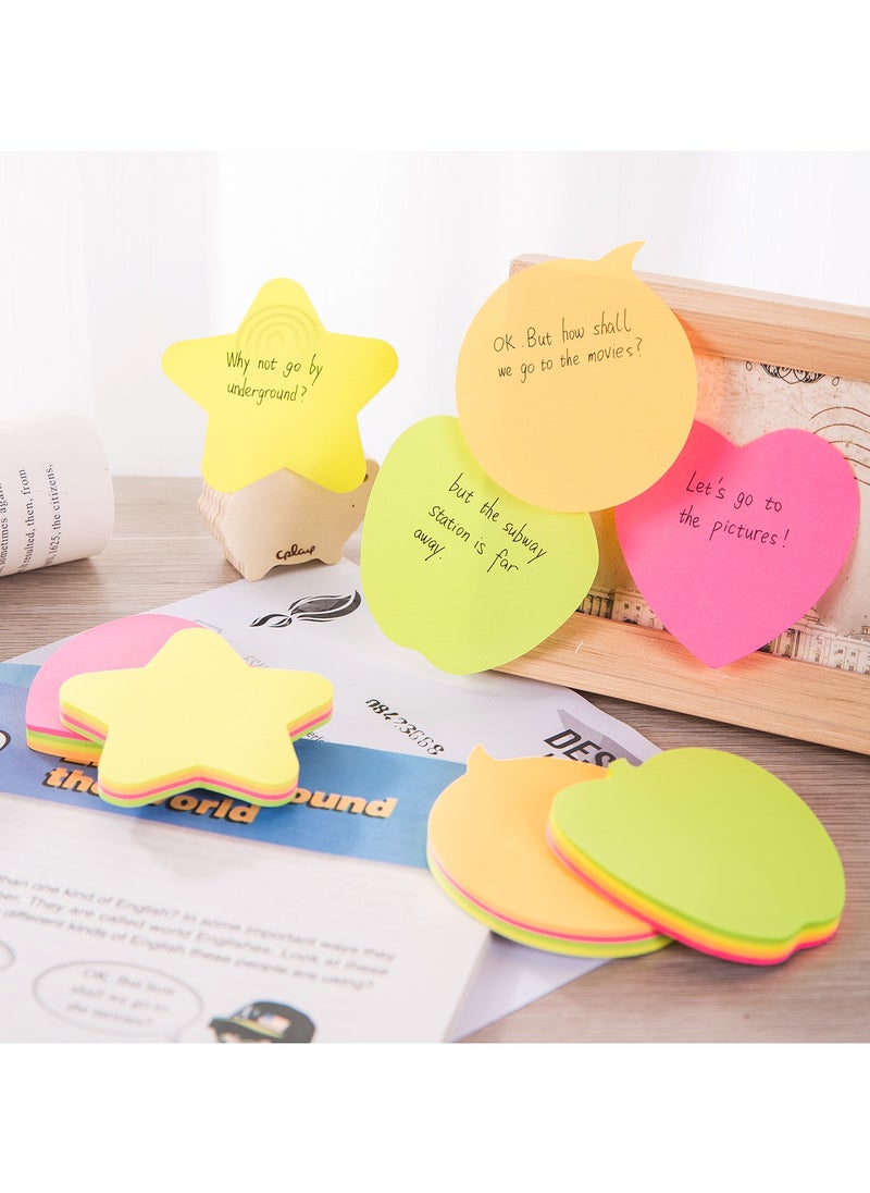Deli Deli EA03202 STICK UP Unique Shape Sticky Notes, 80gsm Paper, 76×76mm, Yellow, Orange, Pink, Green, 80 Sheets (4 Pads, 20 Sheets Each), Repositionable, Neon Colors, Assorted  - Image 4
