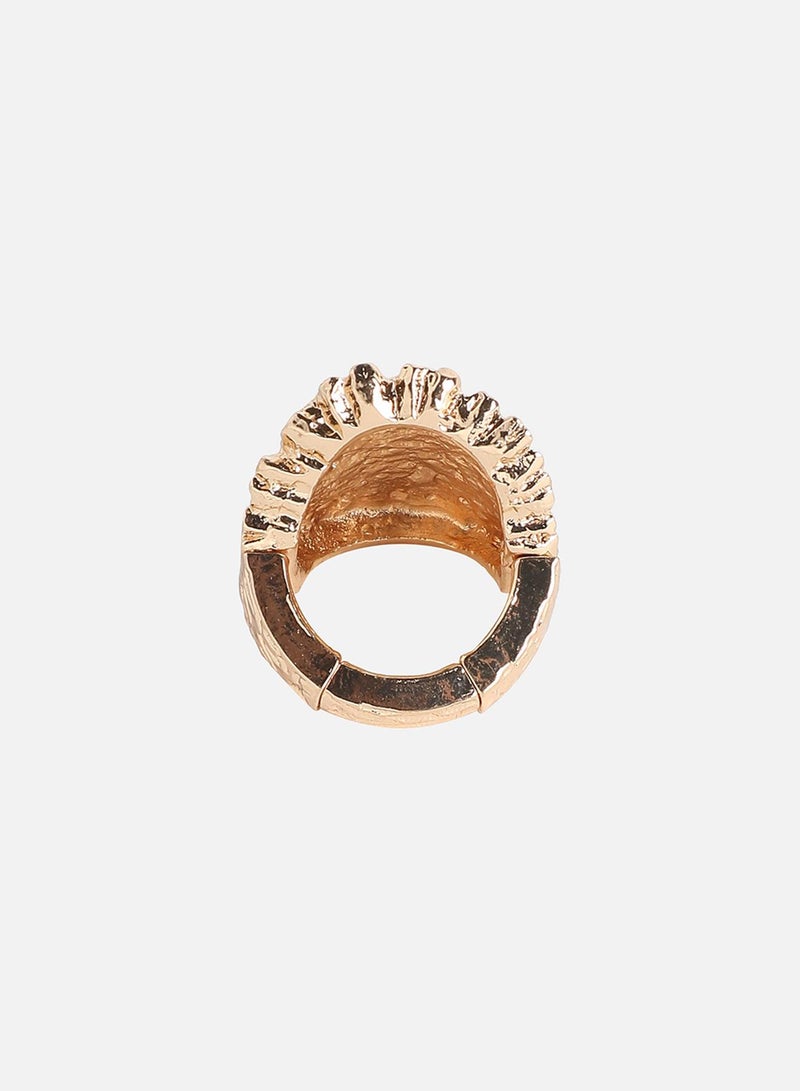 SOHI Dented Bar Artificial Cocktail Ring Jewellery - Image 4